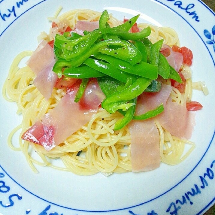 バジルがなくてもOK★トマトと生ハムの冷製ﾊﾟｽﾀ